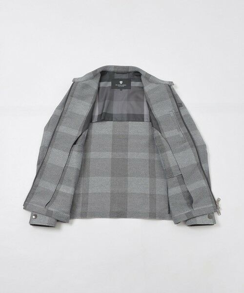 BLUE LABEL / BLACK LABEL CRESTBRIDGE / ブルーレーベル / ブラックレーベル・クレストブリッジ  その他アウター | シャドーチェックカラミライダースブルゾン | 詳細7