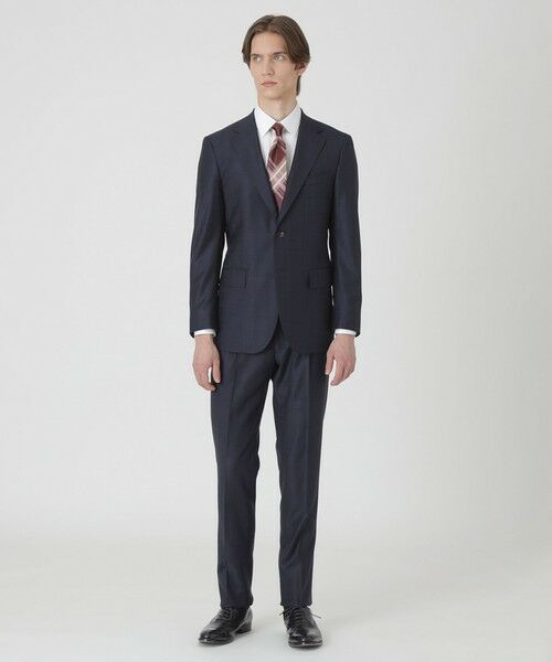 BLUE LABEL / BLACK LABEL CRESTBRIDGE / ブルーレーベル / ブラックレーベル・クレストブリッジ  セットアップ | 【一部店舗限定】LORO PIANAネイビーマルチカラーチェックスーツ | 詳細1