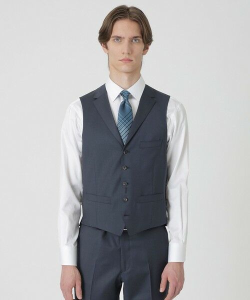 BLUE LABEL / BLACK LABEL CRESTBRIDGE / ブルーレーベル / ブラックレーベル・クレストブリッジ  セットアップ | 【一部店舗限定】Zegna TRAVELLER ネイビーピンヘッドスリーピーススーツ | 詳細4