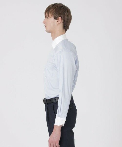 BLUE LABEL / BLACK LABEL CRESTBRIDGE / ブルーレーベル / ブラックレーベル・クレストブリッジ  シャツ・ブラウス | 【一部店舗限定】プレミアムギザクレリックストライプセミワイドカラーシャツ | 詳細2