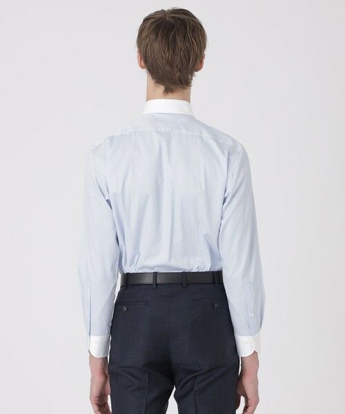 BLUE LABEL / BLACK LABEL CRESTBRIDGE / ブルーレーベル / ブラックレーベル・クレストブリッジ  シャツ・ブラウス | 【一部店舗限定】プレミアムギザクレリックストライプセミワイドカラーシャツ | 詳細3