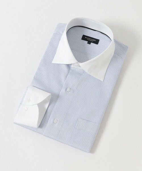 BLUE LABEL / BLACK LABEL CRESTBRIDGE / ブルーレーベル / ブラックレーベル・クレストブリッジ  シャツ・ブラウス | 【一部店舗限定】プレミアムギザクレリックストライプセミワイドカラーシャツ（ライトブルー3）