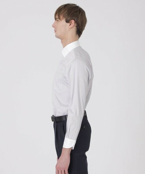 BLUE LABEL / BLACK LABEL CRESTBRIDGE / ブルーレーベル / ブラックレーベル・クレストブリッジ  シャツ・ブラウス | 【一部店舗限定】プレミアムギザクレリックストライプセミワイドカラーシャツ | 詳細8