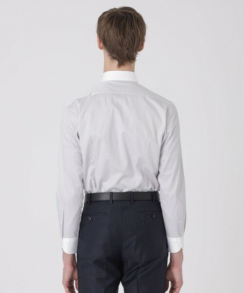 BLUE LABEL / BLACK LABEL CRESTBRIDGE / ブルーレーベル / ブラックレーベル・クレストブリッジ  シャツ・ブラウス | 【一部店舗限定】プレミアムギザクレリックストライプセミワイドカラーシャツ | 詳細9