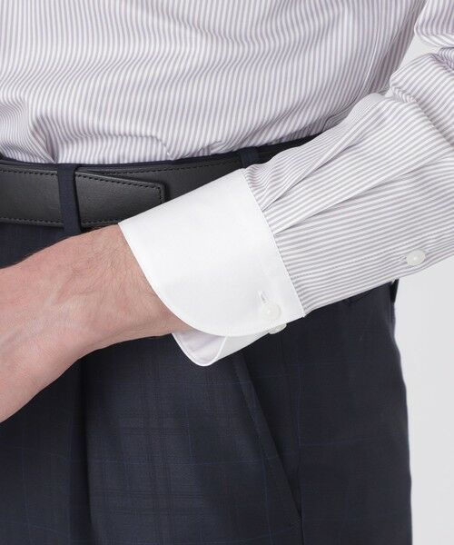 BLUE LABEL / BLACK LABEL CRESTBRIDGE / ブルーレーベル / ブラックレーベル・クレストブリッジ  シャツ・ブラウス | 【一部店舗限定】プレミアムギザクレリックストライプセミワイドカラーシャツ | 詳細10