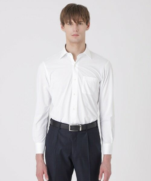 BLUE LABEL / BLACK LABEL CRESTBRIDGE / ブルーレーベル / ブラックレーベル・クレストブリッジ  シャツ・ブラウス | 【一部店舗限定】カネマサプレミアムソリッドジャージーセミワイドカラーシャツ | 詳細1