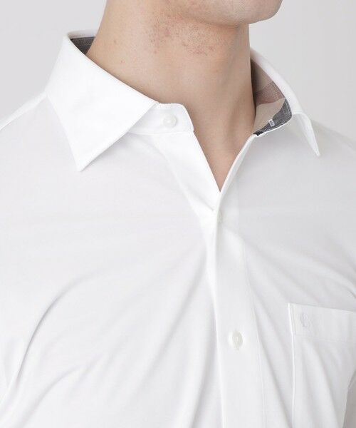 BLUE LABEL / BLACK LABEL CRESTBRIDGE / ブルーレーベル / ブラックレーベル・クレストブリッジ  シャツ・ブラウス | 【一部店舗限定】カネマサプレミアムソリッドジャージーセミワイドカラーシャツ | 詳細4