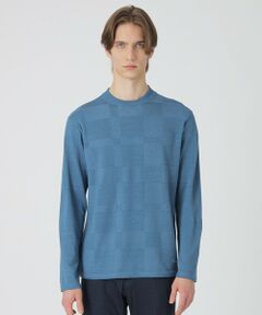 BLUE LABEL / BLACK LABEL CRESTBRIDGE / ブルーレーベル / ブラックレーベル・クレストブリッジ  ニット・セーター | リネンミックスシャドーチェックニット