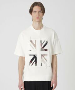 BLUE LABEL / BLACK LABEL CRESTBRIDGE / ブルーレーベル / ブラックレーベル・クレストブリッジ  カットソー | ユニオンジャックパッチワークハーフスリーブスウェットシャツ