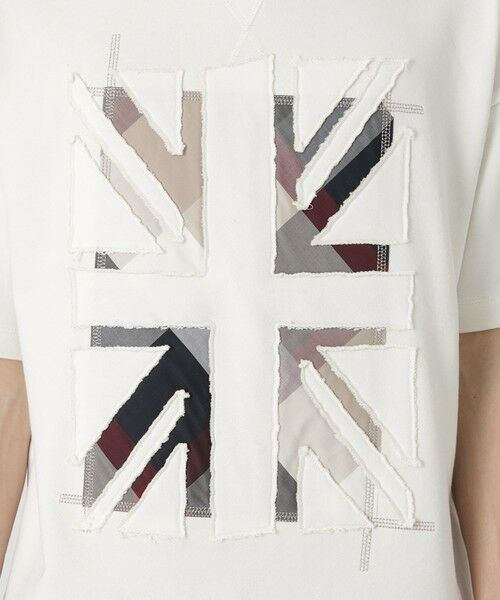 BLUE LABEL / BLACK LABEL CRESTBRIDGE / ブルーレーベル / ブラックレーベル・クレストブリッジ カットソー | ユニオンジャックパッチワークハーフスリーブスウェットシャツ | 詳細4