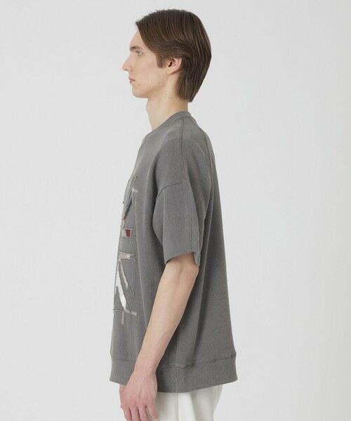 BLUE LABEL / BLACK LABEL CRESTBRIDGE / ブルーレーベル / ブラックレーベル・クレストブリッジ カットソー | ユニオンジャックパッチワークハーフスリーブスウェットシャツ | 詳細6