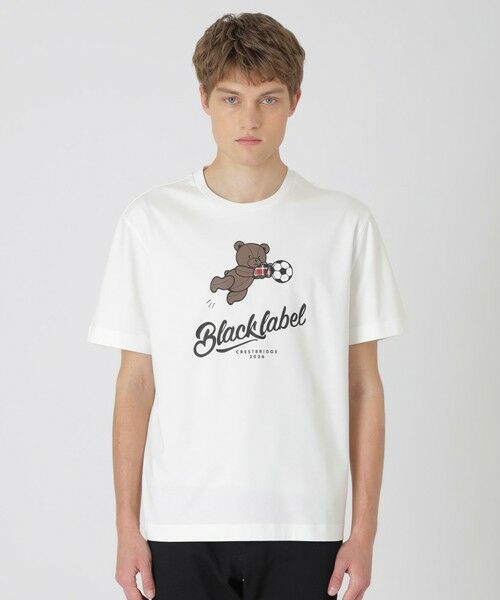 BLUE LABEL / BLACK LABEL CRESTBRIDGE / ブルーレーベル / ブラックレーベル・クレストブリッジ  カットソー | 【予約販売】【一部店舗限定】フットボールベアーTシャツ（オフホワイト1）