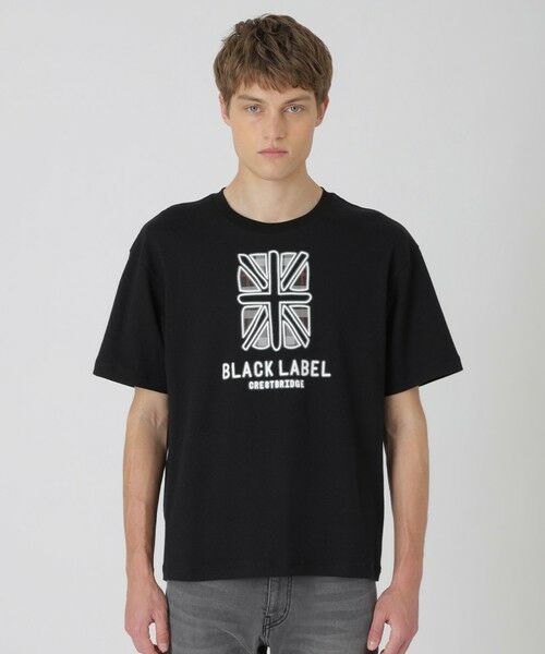 BLUE LABEL / BLACK LABEL CRESTBRIDGE / ブルーレーベル / ブラックレーベル・クレストブリッジ  カットソー | 【予約販売】【WEB限定】ネオンユニオンジャックスラブTシャツ（ブラック）