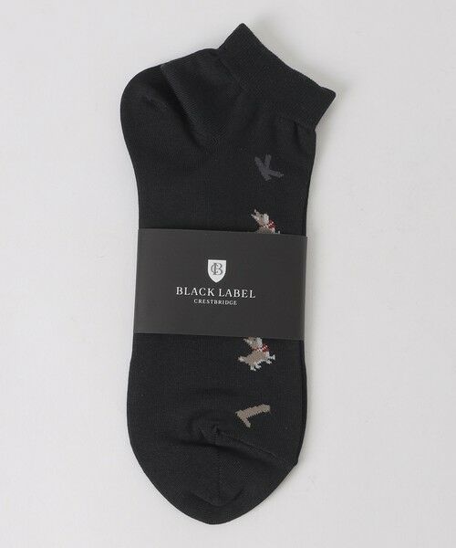 BLUE LABEL / BLACK LABEL CRESTBRIDGE / ブルーレーベル / ブラックレーベル・クレストブリッジ  その他小物 | ランダムロゴコンビコーギーショートソックス（ブラック）