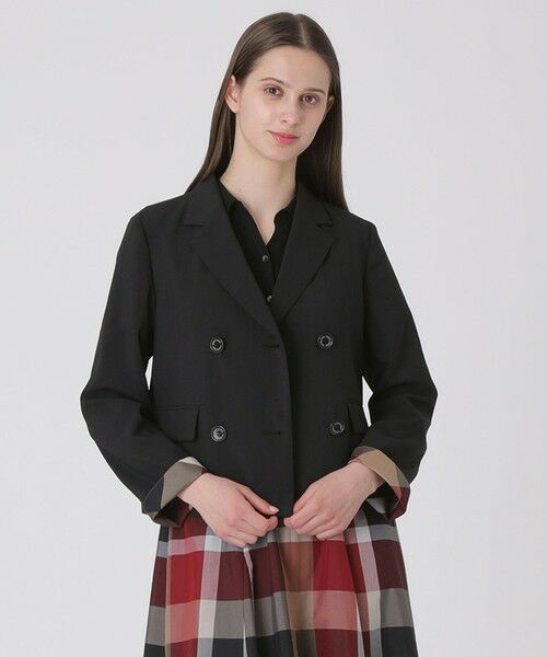 BLUE LABEL / BLACK LABEL CRESTBRIDGE / ブルーレーベル / ブラックレーベル・クレストブリッジ  その他アウター | 【接触冷感】【吸水速乾】【防シワ】ショートジャケット（ブラック）