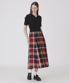BLUE LABEL / BLACK LABEL CRESTBRIDGE / ブルーレーベル / ブラックレーベル・クレストブリッジ  ドレス | クレストブリッジチェックシアーボイルコンビドレス
