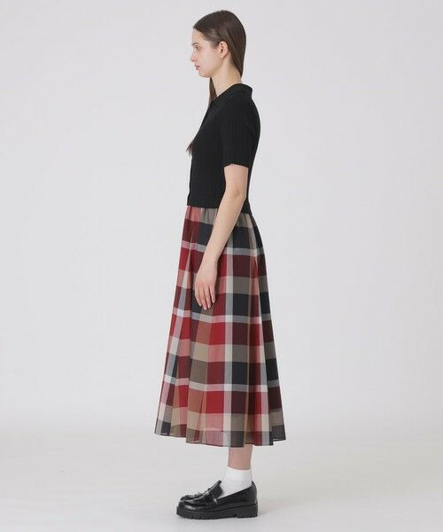 BLUE LABEL / BLACK LABEL CRESTBRIDGE / ブルーレーベル / ブラックレーベル・クレストブリッジ  ドレス | クレストブリッジチェックシアーボイルコンビドレス | 詳細1