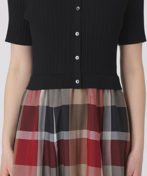 BLUE LABEL / BLACK LABEL CRESTBRIDGE / ブルーレーベル / ブラックレーベル・クレストブリッジ  ドレス | クレストブリッジチェックシアーボイルコンビドレス | 詳細3