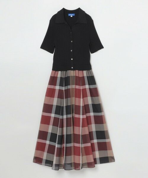 BLUE LABEL / BLACK LABEL CRESTBRIDGE / ブルーレーベル / ブラックレーベル・クレストブリッジ  ドレス | クレストブリッジチェックシアーボイルコンビドレス | 詳細5
