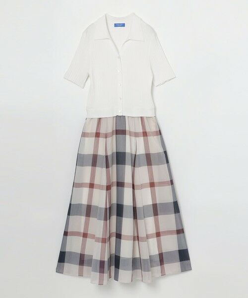 BLUE LABEL / BLACK LABEL CRESTBRIDGE / ブルーレーベル / ブラックレーベル・クレストブリッジ  ドレス | クレストブリッジチェックシアーボイルコンビドレス | 詳細10