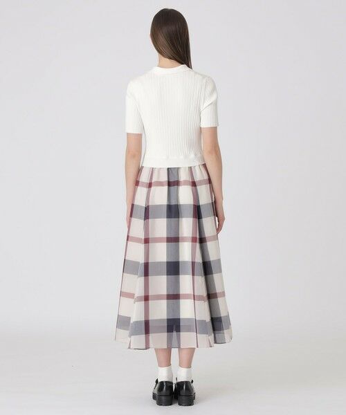 BLUE LABEL / BLACK LABEL CRESTBRIDGE / ブルーレーベル / ブラックレーベル・クレストブリッジ  ドレス | クレストブリッジチェックシアーボイルコンビドレス | 詳細7