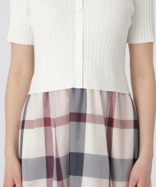 BLUE LABEL / BLACK LABEL CRESTBRIDGE / ブルーレーベル / ブラックレーベル・クレストブリッジ  ドレス | クレストブリッジチェックシアーボイルコンビドレス | 詳細8