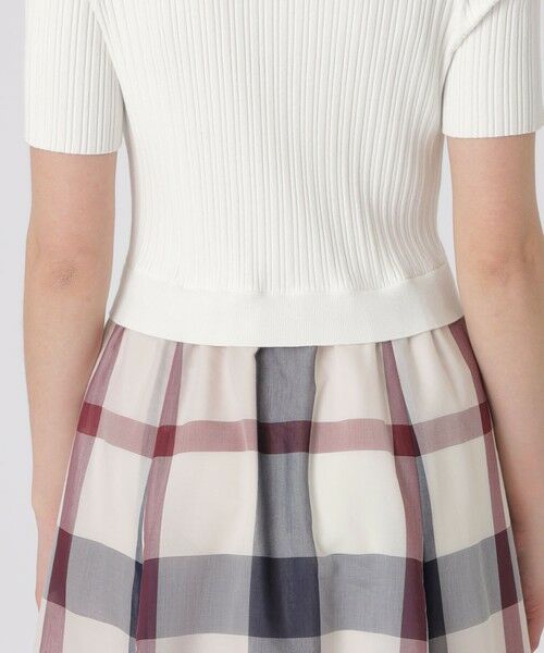 BLUE LABEL / BLACK LABEL CRESTBRIDGE / ブルーレーベル / ブラックレーベル・クレストブリッジ  ドレス | クレストブリッジチェックシアーボイルコンビドレス | 詳細9