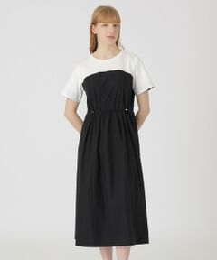 BLUE LABEL / BLACK LABEL CRESTBRIDGE / ブルーレーベル / ブラックレーベル・クレストブリッジ  ドレス | 【予約販売】ストレッチプルーフクロスカットコンビドレス
