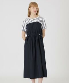 BLUE LABEL / BLACK LABEL CRESTBRIDGE / ブルーレーベル / ブラックレーベル・クレストブリッジ  ドレス | 【予約販売】ストレッチプルーフクロスカットコンビドレス