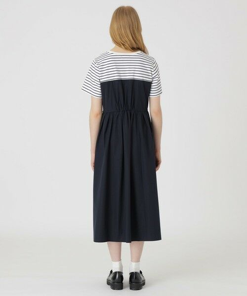 BLUE LABEL / BLACK LABEL CRESTBRIDGE / ブルーレーベル / ブラックレーベル・クレストブリッジ  ドレス | 【予約販売】ストレッチプルーフクロスカットコンビドレス | 詳細8
