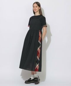 BLUE LABEL / BLACK LABEL CRESTBRIDGE / ブルーレーベル / ブラックレーベル・クレストブリッジ  ドレス | 【WEB限定】サイドパーシャルチェックジャンパードレス