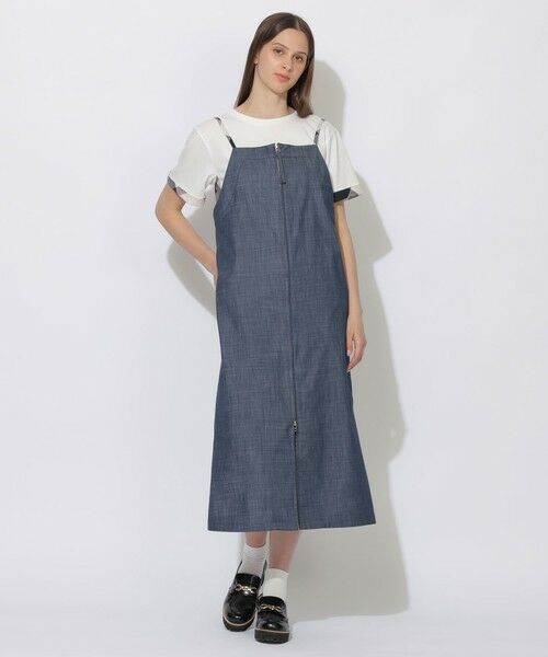 BLUE LABEL / BLACK LABEL CRESTBRIDGE / ブルーレーベル / ブラックレーベル・クレストブリッジ  ドレス | 【WEB限定】ライトスラブシャンブレージャンパードレス（ネイビー3）