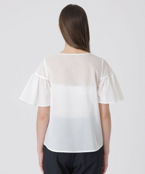 BLUE LABEL / BLACK LABEL CRESTBRIDGE / ブルーレーベル / ブラックレーベル・クレストブリッジ  シャツ・ブラウス | クレストブリッジチェックシアーボイルフリルスリーブブラウス | 詳細4