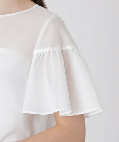 BLUE LABEL / BLACK LABEL CRESTBRIDGE / ブルーレーベル / ブラックレーベル・クレストブリッジ  シャツ・ブラウス | クレストブリッジチェックシアーボイルフリルスリーブブラウス | 詳細5