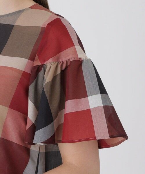 BLUE LABEL / BLACK LABEL CRESTBRIDGE / ブルーレーベル / ブラックレーベル・クレストブリッジ  シャツ・ブラウス | クレストブリッジチェックシアーボイルフリルスリーブブラウス | 詳細11