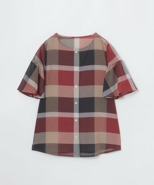 BLUE LABEL / BLACK LABEL CRESTBRIDGE / ブルーレーベル / ブラックレーベル・クレストブリッジ  シャツ・ブラウス | クレストブリッジチェックシアーボイルフリルスリーブブラウス | 詳細12