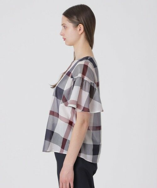 BLUE LABEL / BLACK LABEL CRESTBRIDGE / ブルーレーベル / ブラックレーベル・クレストブリッジ  シャツ・ブラウス | クレストブリッジチェックシアーボイルフリルスリーブブラウス | 詳細15