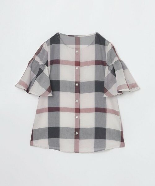 BLUE LABEL / BLACK LABEL CRESTBRIDGE / ブルーレーベル / ブラックレーベル・クレストブリッジ  シャツ・ブラウス | クレストブリッジチェックシアーボイルフリルスリーブブラウス | 詳細18