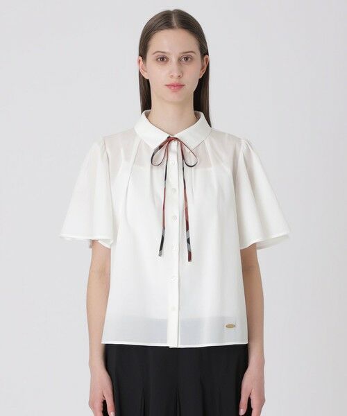 BLUE LABEL / BLACK LABEL CRESTBRIDGE / ブルーレーベル / ブラックレーベル・クレストブリッジ  シャツ・ブラウス | 【取扱店舗限定】オーガンジーブラウス | 詳細2