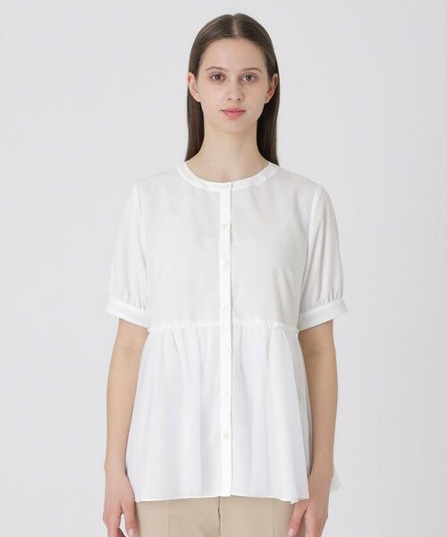 BLUE LABEL / BLACK LABEL CRESTBRIDGE / ブルーレーベル / ブラックレーベル・クレストブリッジ  シャツ・ブラウス | コットンライクナチュラルローンペプラムブラウス | 詳細2