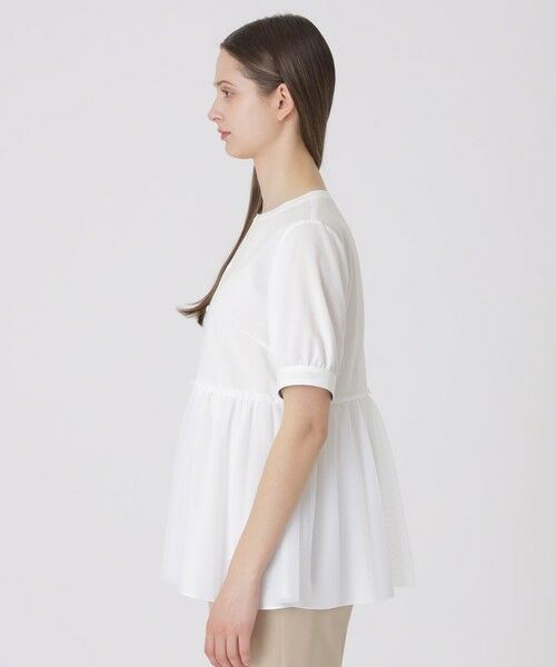 BLUE LABEL / BLACK LABEL CRESTBRIDGE / ブルーレーベル / ブラックレーベル・クレストブリッジ  シャツ・ブラウス | コットンライクナチュラルローンペプラムブラウス | 詳細3