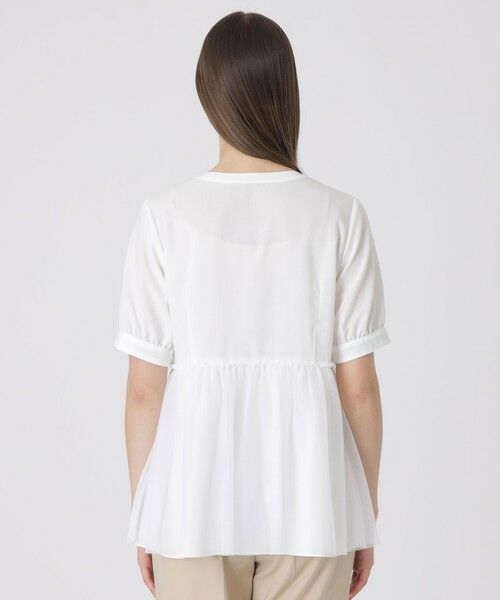 BLUE LABEL / BLACK LABEL CRESTBRIDGE / ブルーレーベル / ブラックレーベル・クレストブリッジ  シャツ・ブラウス | コットンライクナチュラルローンペプラムブラウス | 詳細4