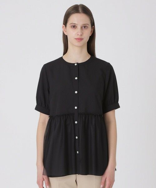 BLUE LABEL / BLACK LABEL CRESTBRIDGE / ブルーレーベル / ブラックレーベル・クレストブリッジ  シャツ・ブラウス | コットンライクナチュラルローンペプラムブラウス | 詳細10