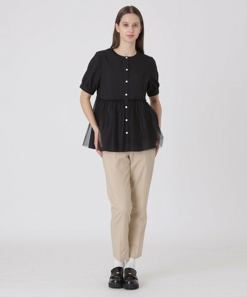 BLUE LABEL / BLACK LABEL CRESTBRIDGE / ブルーレーベル / ブラックレーベル・クレストブリッジ  シャツ・ブラウス | コットンライクナチュラルローンペプラムブラウス | 詳細9