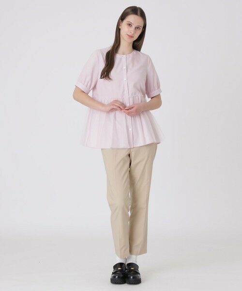 BLUE LABEL / BLACK LABEL CRESTBRIDGE / ブルーレーベル / ブラックレーベル・クレストブリッジ  シャツ・ブラウス | コットンライクナチュラルローンペプラムブラウス | 詳細17