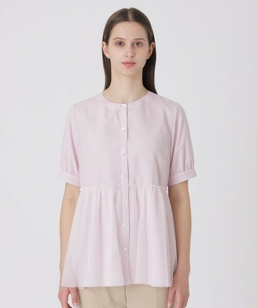 BLUE LABEL / BLACK LABEL CRESTBRIDGE / ブルーレーベル / ブラックレーベル・クレストブリッジ  シャツ・ブラウス | コットンライクナチュラルローンペプラムブラウス | 詳細18