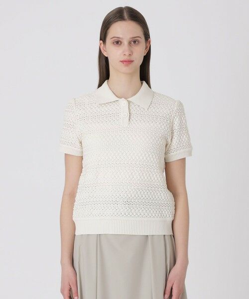 BLUE LABEL / BLACK LABEL CRESTBRIDGE / ブルーレーベル / ブラックレーベル・クレストブリッジ  ニット・セーター | コットンレーシージャージーニットトップス | 詳細2