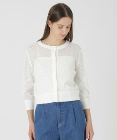 BLUE LABEL / BLACK LABEL CRESTBRIDGE / ブルーレーベル / ブラックレーベル・クレストブリッジ  ニット・セーター | 【予約販売】格子レースカーディガン