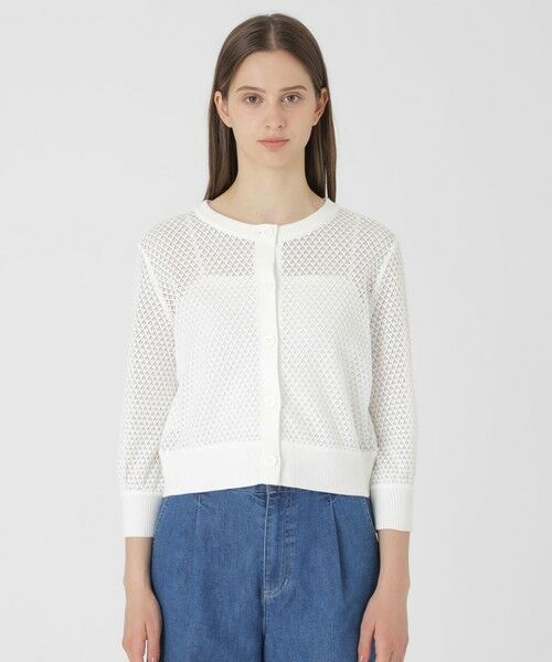 BLUE LABEL / BLACK LABEL CRESTBRIDGE / ブルーレーベル / ブラックレーベル・クレストブリッジ  ニット・セーター | 【予約販売】格子レースカーディガン | 詳細2
