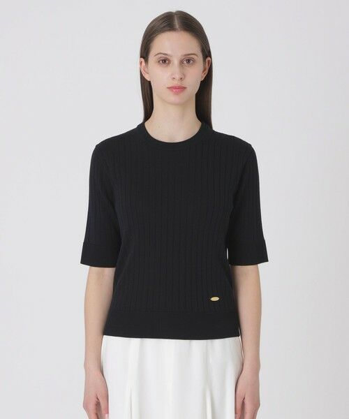 BLUE LABEL / BLACK LABEL CRESTBRIDGE / ブルーレーベル / ブラックレーベル・クレストブリッジ  ニット・セーター | 【取扱店舗限定】コットンシルクリブニットプルオーバー | 詳細8